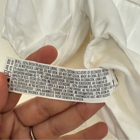 FOREVER 21 Women White Solid Puff Sleeved Top with Gathers - Picture 9 of 11